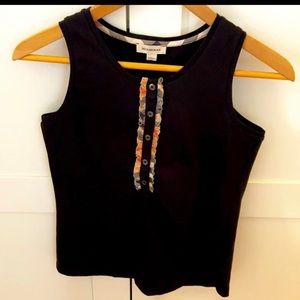 Burberry black kids girls tank top 12y NWT